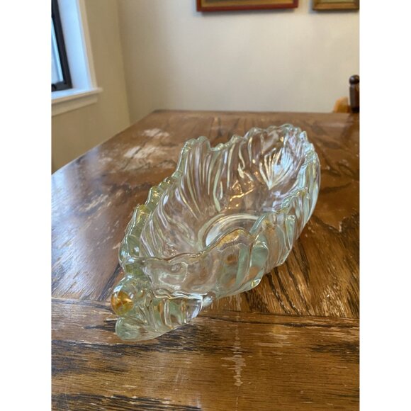 Vintage 1950s Jeannette Clear Glass Gondola Oblong 15" Centerpiece Bowl - Picture 2 of 8